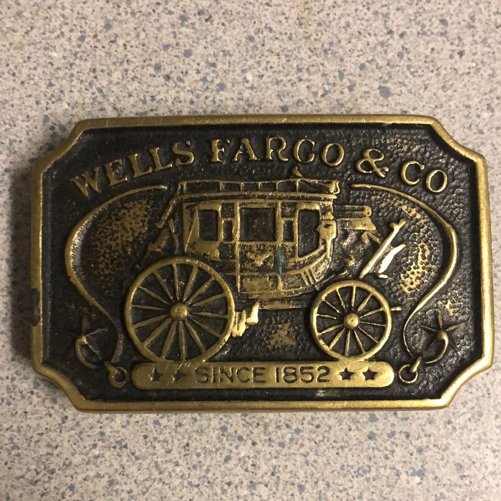 Vintage Wells fargo&Co belt buckle